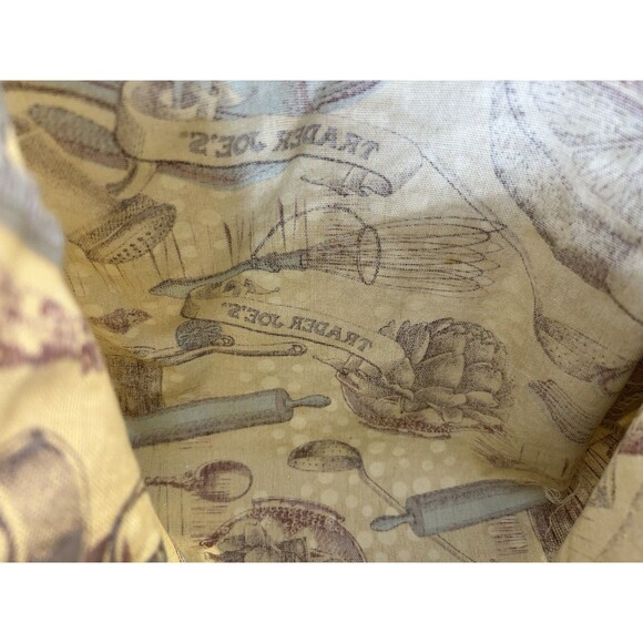 Trader Joe’s Canvas Vintage Look Tote Bag Kitchen Utensils Wine Baking Tea Cocoa - Picture 11 of 11